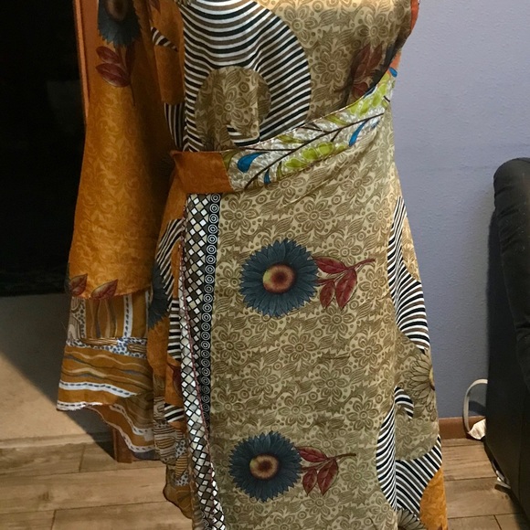 Boho Kariza dress skirt cape top wrap O/S - Picture 9 of 10